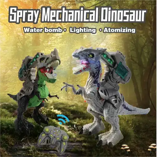 2.4G RC Dinosaur Toy with Water Ball Spray | Multi-functional Remote Control Animal for Kids (Ages 3+)