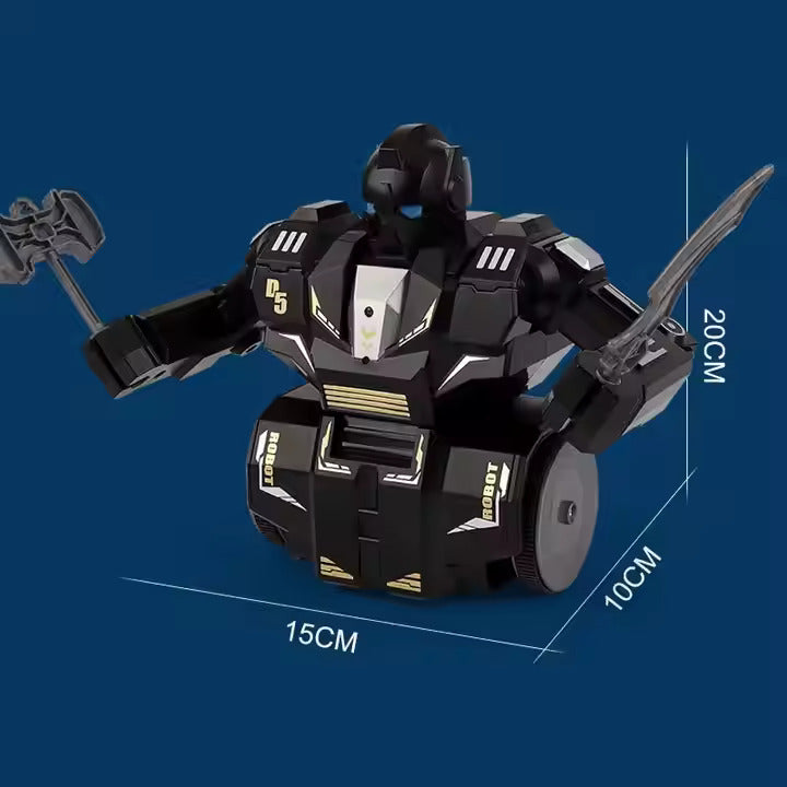 Intelligent Programming Battle RC Robot Toy - 360 Degree Rotation with Music & Lights