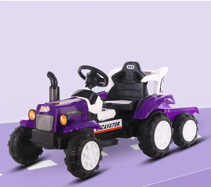 12V Kids Ride-On Truck - Remote Control Six-Wheel Mini Tractor for Outdoor Fun