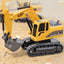 2.4GHz 6-Channel 1:24 Simulated Alloy RC Excavator Truck Toy - Realistic Construction Fun