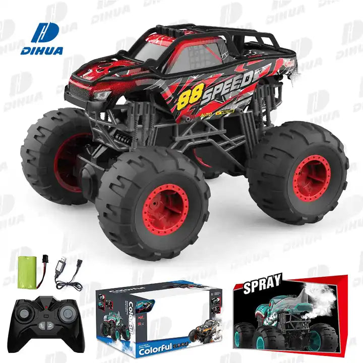 1:16 Scale Remote Control Monster Truck - Full Function with Mist Spray and Lights