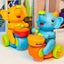 Dancing Musician Elephant Toy ? Electric Drum Toy with Music and Flashing Lights for Kids