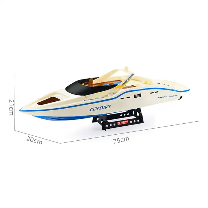 18KM/H High-Speed RC Yacht - Outdoor Water Sailing Ship Model with Double Oars