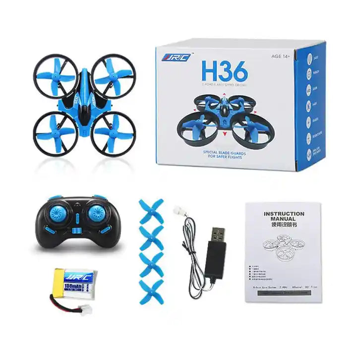 H36 2.4GHZ Mini Flying Quadcopter - 6-Axis 3D Flip - Headless Mode - One Key Return RC Helicopter with LED