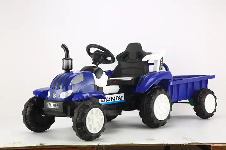 Remote Control Electric Tractor Ride-On Car - 6-Wheel Vehicle for Kids Ages 2-4