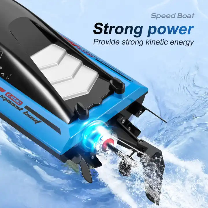 40km/h High-Speed RC Boat Ship Yacht Toy - 2.4G 4CH Remote Control Water Cooling Jet Speedboat for Pools and Lakes