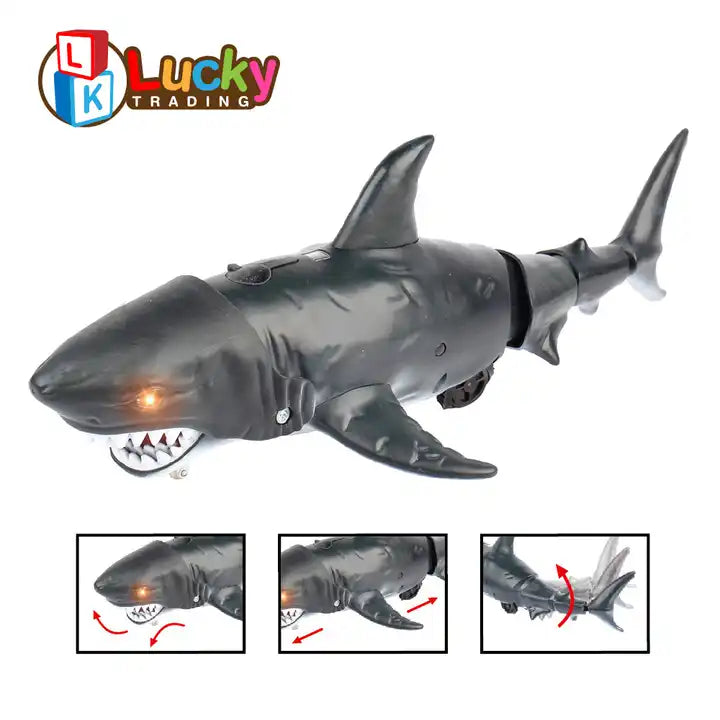 RC Shark Toy - Remote Control Robot with Spray Function for Kids Ages 5-10 Years