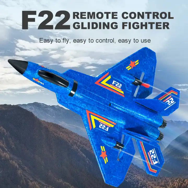 F22 2.4G 2.5CH Waterproof Foam Airplane - Remote Control Jet Fighter Glider