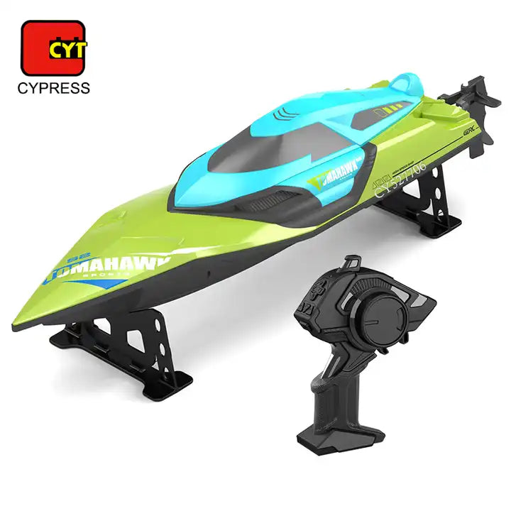 2.4GHz Fast RC Boat with LED Light - High-Speed Remote Control Racing Boat for Pools and Lakes