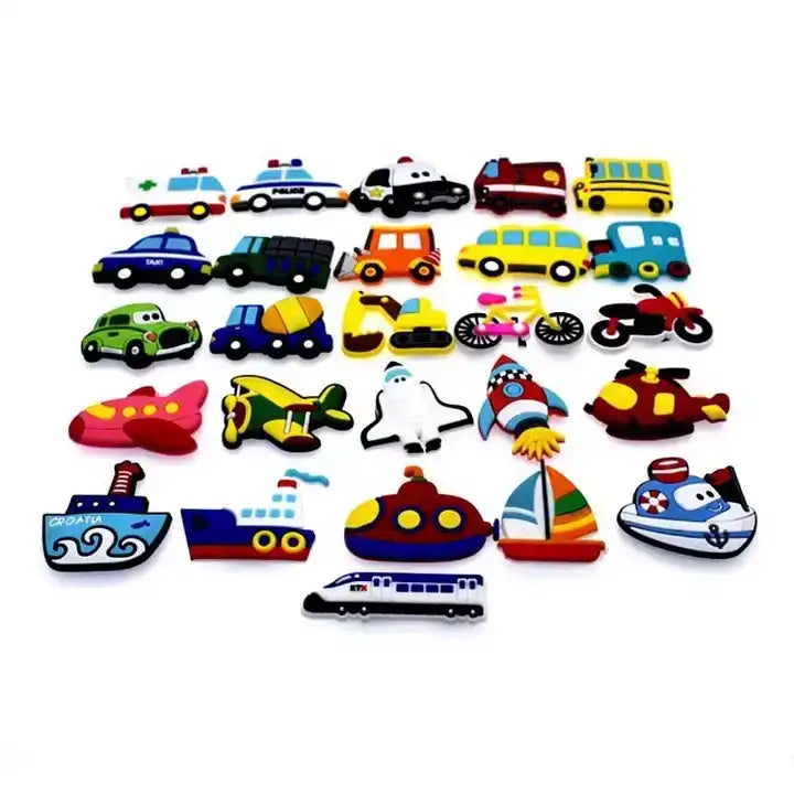 PVC Refrigerator Magnets Car Ship Logo Soft Rubber Cute Cartoon for Kids Gifts