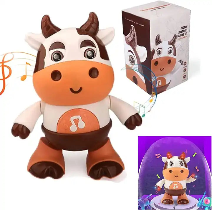 2023 Hot Sales Electric Educational Baby Cow Musical Toy | Dancing Cow with Music and Light for Kids