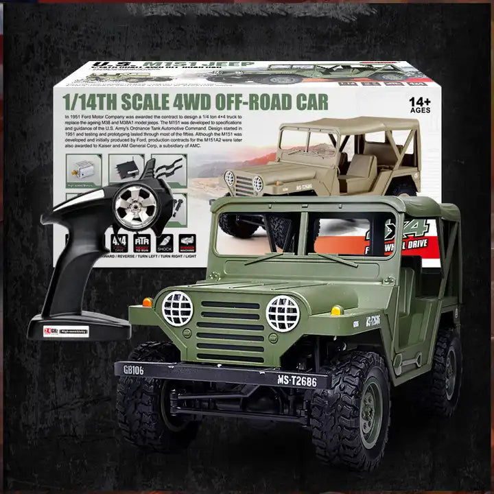 1:14 Scale 4WD Off-Road Military SUV - High Speed Remote Control Car