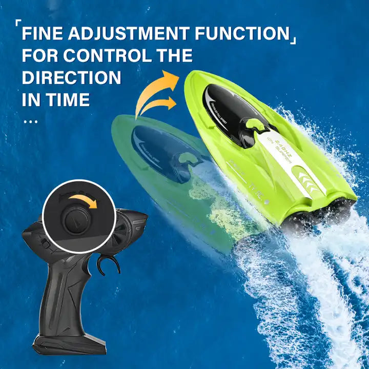 Waterproof RC Ship - Twin Turbojet Remote Control Speed Boat - 2.4GHz Radio Control Toy for Kids