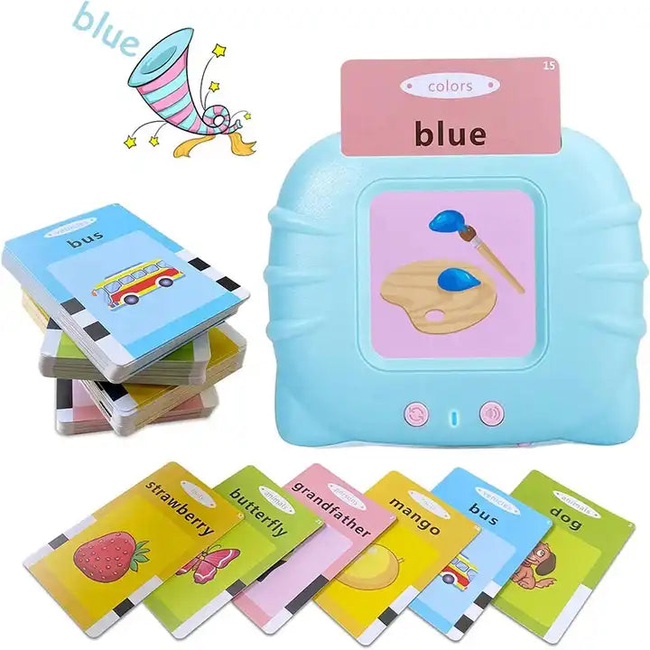 USB Rechargeable Toddler Packet Speech Talking Flash Card For Kids Children Educational