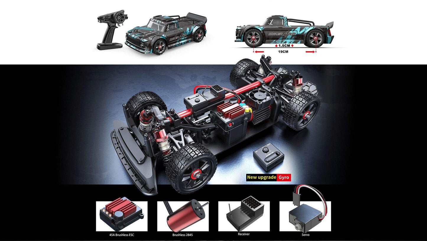 Toys MJX 14301 RC Drift Car 1/14 Scale 4WD High-Speed Brushless On-Road RC Car - 42km/h, 120m Control Distance