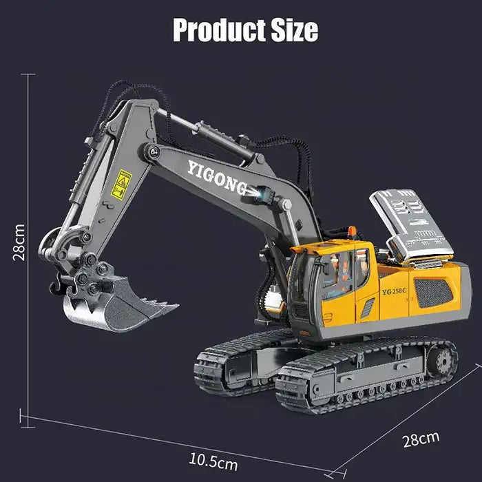 2.4GHz 1/20 Metal Alloy Mini Remote Control Excavator Yingong RC Control Construction Engineer Machine