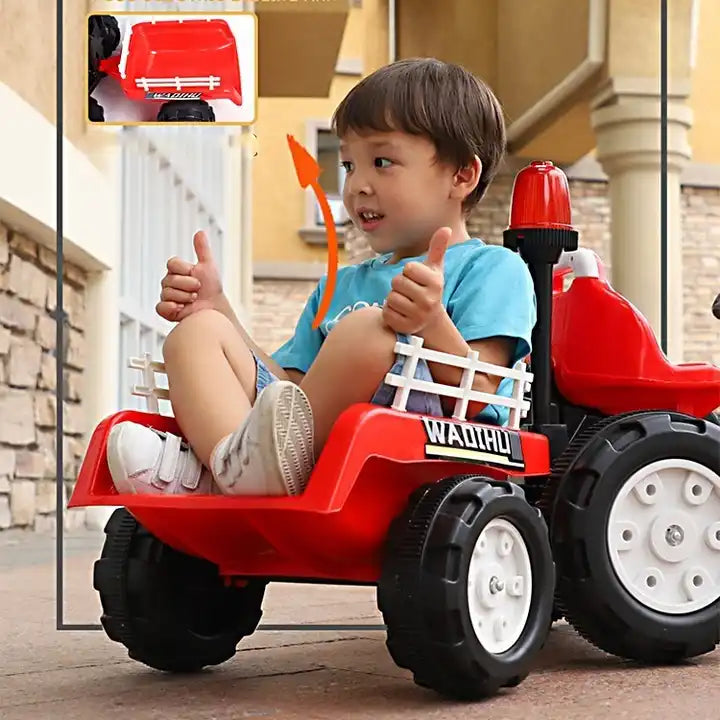 Electric Kids Ride-On Tractor - Battery-Powered Walking Tractor for Children