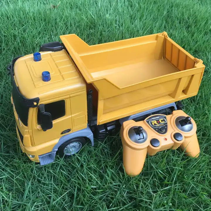 6CH Radio Remote Control Electric Construction Dumper - Engineering Dump Truck Toy for Kids