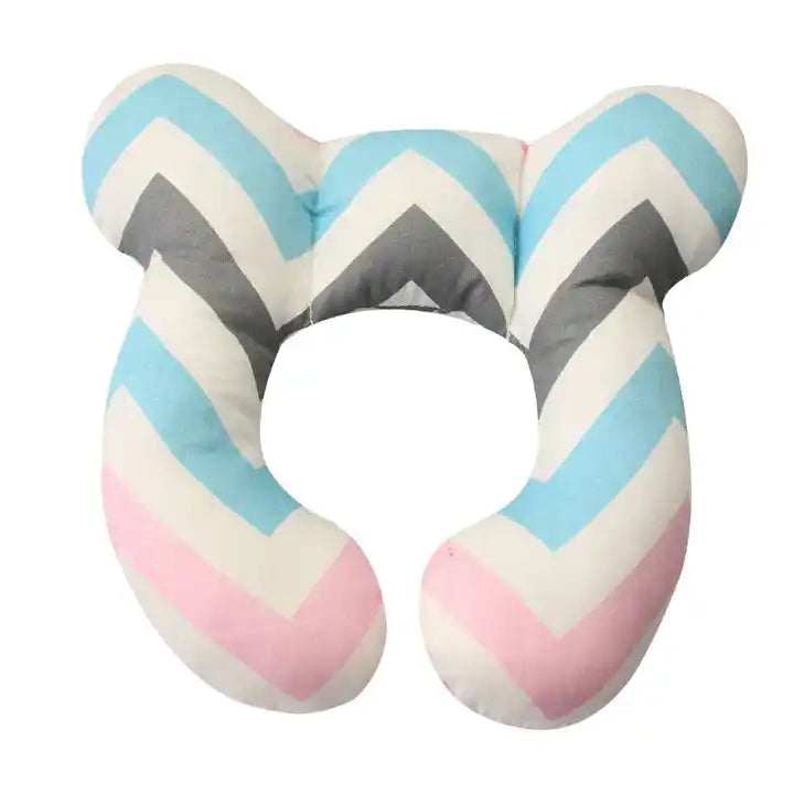 Kids U Shape Neck Support Pillow - Travel Car Seat Head and Neck Protection Cushion