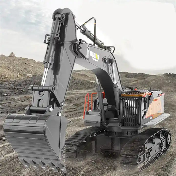 1592 RC Excavator - 2.4G 1:14 Big RC Trucks Simulation Excavator with Alloy Bucket