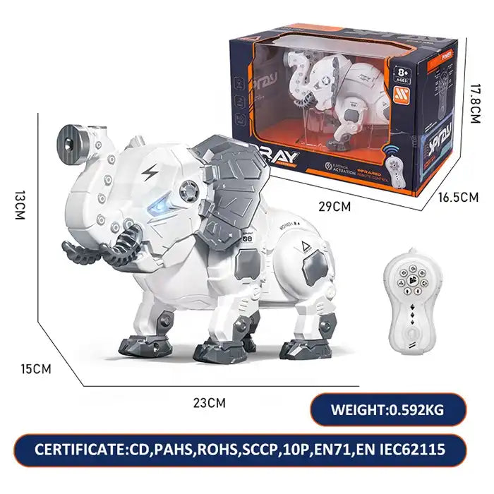 Electronic Pets Lighting Music Dancing Spray RC Toy - Remote Control Elephant Robot