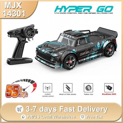 1/14 2.4G 4WD Off-Road Racing Remote Control Car, 55KM/H High-Speed Electric Hobby Toy Truck