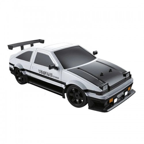 2.4 GHz 1:16 4WD RTR High-Speed R/C Drift Car with LED Lights, Drifting Wheels, Extra Racing Wheels, and Exhaust Smoke (Retro Look)