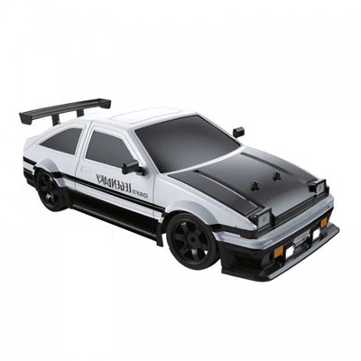 2.4 GHz 1:16 4WD RTR High-Speed R/C Drift Car with LED Lights, Drifting Wheels, Extra Racing Wheels, and Exhaust Smoke (Retro Look)
