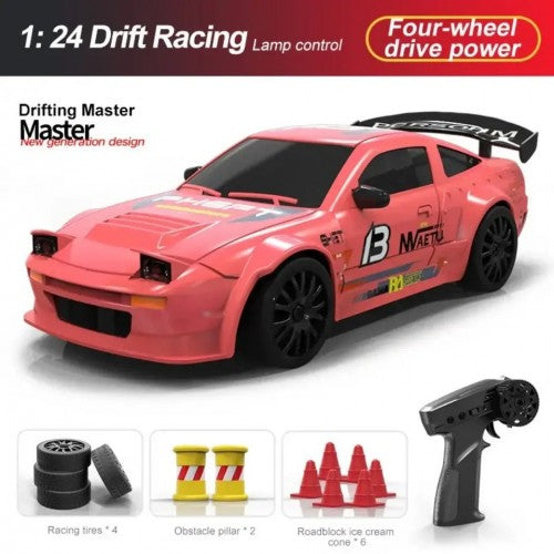 1/24 Scale RC Car - 15km/h Remote Control Vehicle (Assorted Colors)