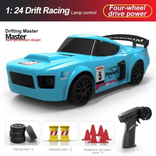 1/24 Scale RC Car - 15km/h Remote Control Vehicle (Assorted Colors)