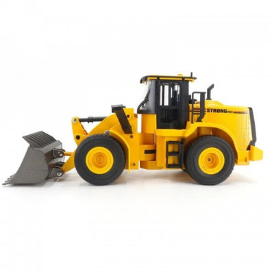 1:16 RC Wheel Loader – 11CH Die-Cast Electric Construction Bulldozer with Sound & LED Lights
