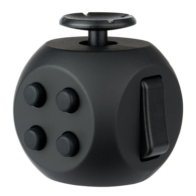 TheFube Fidget Cube - 6 Sided Fidget Cube for Adults and Kids - Fidget Cube Toy for Stress Relief & Focus - Audible/Silent Fidget Cube for Kids, with Carry Case (Midnight Color) - Toyigo