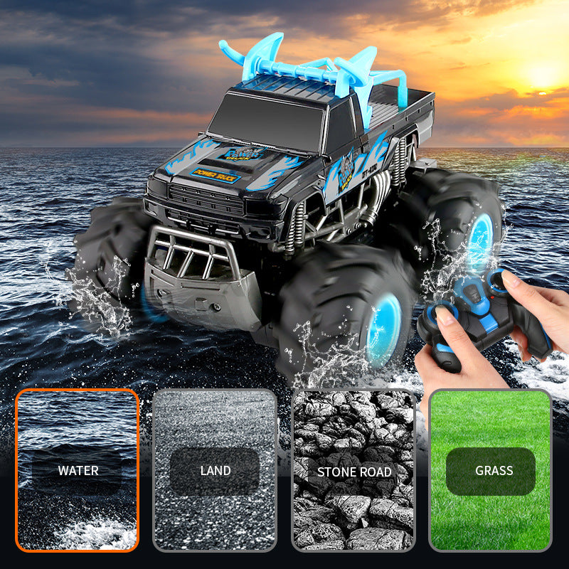 2.4G Amphibious 4WD Climbing RC Car – Double-Sided Long-Range Stunt Vehicle for Boys