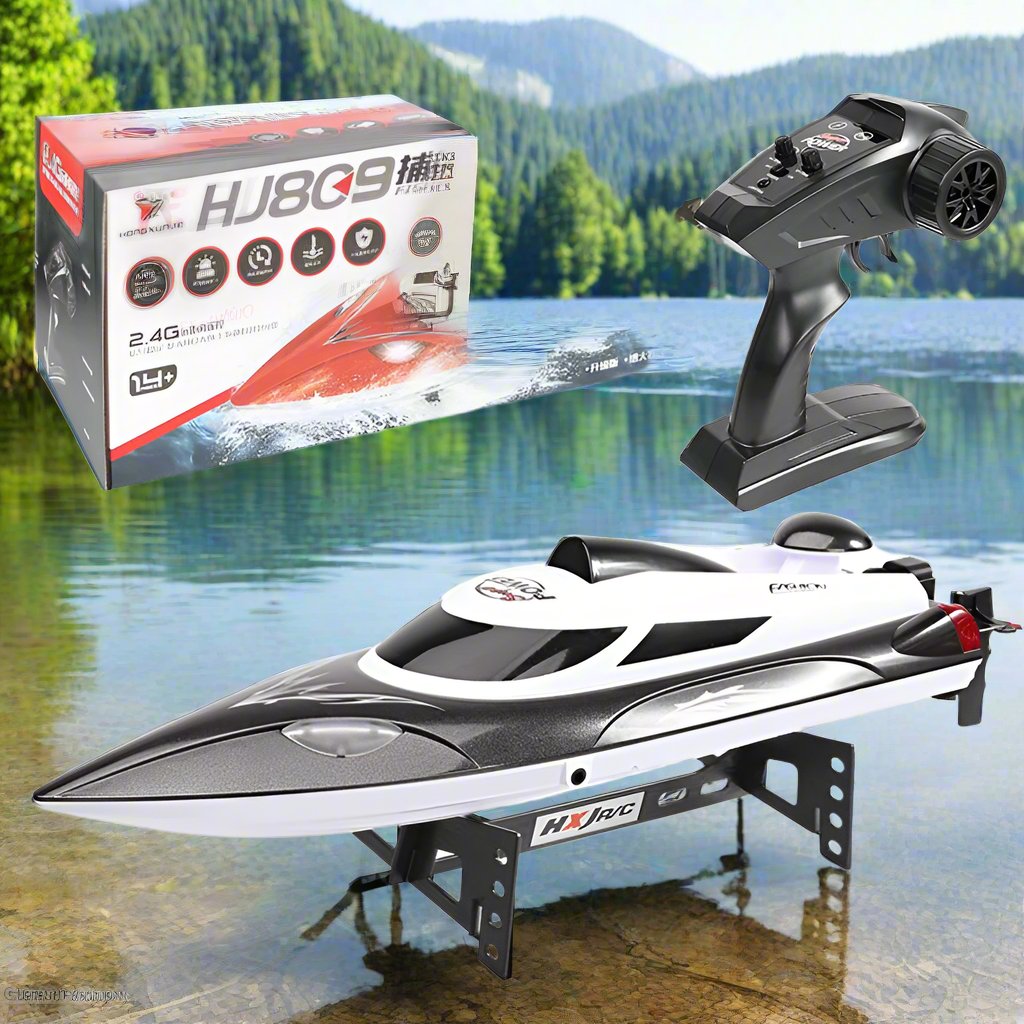 RC Trawler Boat, Remote Control Electric Fishing Boat, Top Speed 35km/H 22mph+ with Night Lights, Outdoor Camping for Beginners Kids Grandfather