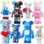 DIY Cartoon Mini Love Violent Bearbrick Model - Fluorescent 3D Animal Building Blocks with Drawer for Home & Office Decor