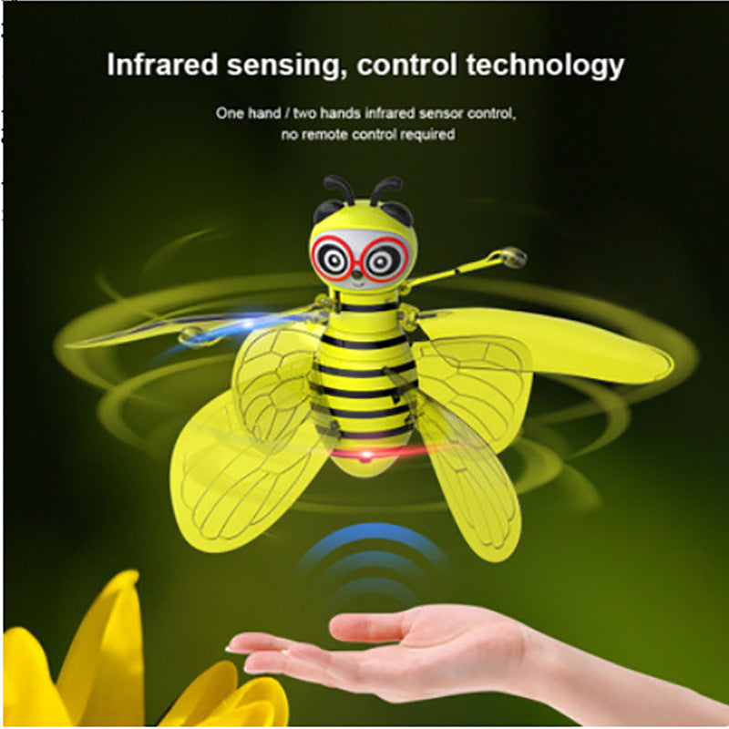 Mini Drone Induction by Hand ,Bee UFO Toys for Kids, Interactive Hand-Controlled Bee Drone with Smart Sensors and 360ø Rotating Flight for Indoor and Outdoor Fun