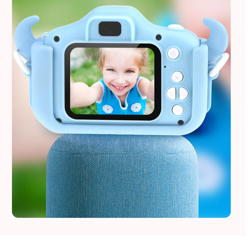 Kids Camera Toys for 3-8 Year Old Girls Boys,Children Digital Video Camcorder Camera with Cartoon Soft Silicone Cover, Best Chritmas Birthday Festival Gift for Kids - 32G SD Card Included - Toyigo