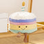 Cute Cartoon Rainbow cake doll birthday gift plush toy, children doll girl cake doll