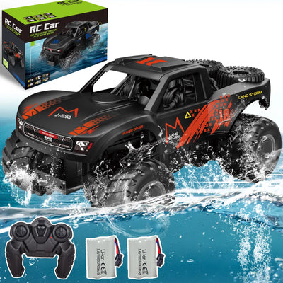 RC Car for Kids 2.4GHz Waterproof Remote Control Boat – All-Terrain RC Vehicle Toy for Boys, Snow & Pool Fun Gift