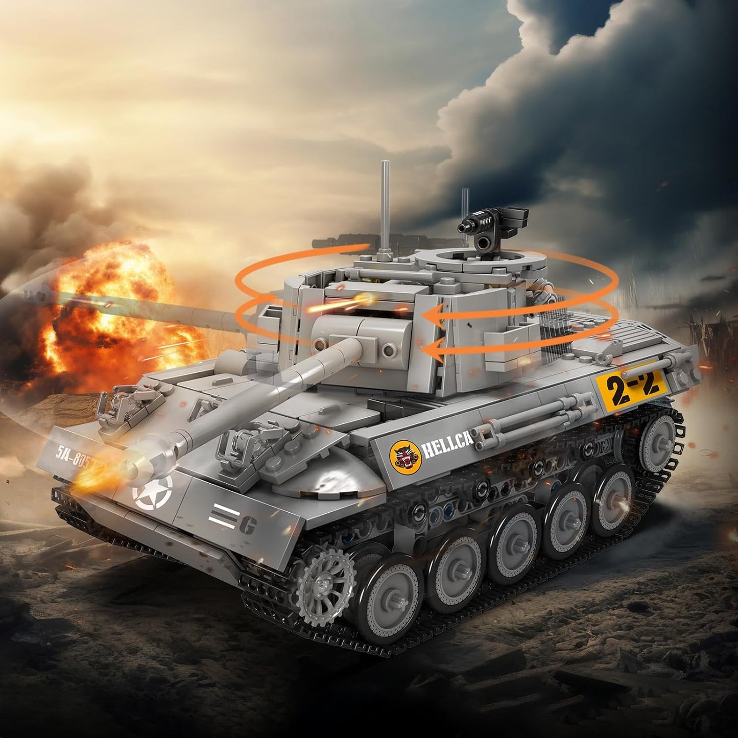 971-Piece Remote Control Tank Building Blocks Kit ? Dual Control Technic Tank Model with App & Remote