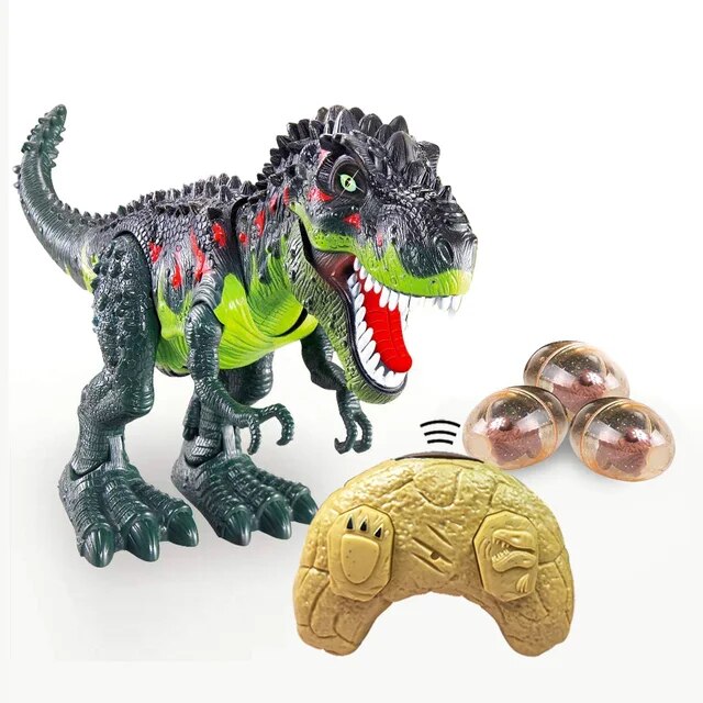 Remote Control Dinosaur, RC Walking Robot, T-Rex Dinosaur Toys, Simulated Flame Spray, Eggs Laying, Light & Roaring, Dinosaur Toys for 3-5 5-7 8-12 Kids - Toyigo