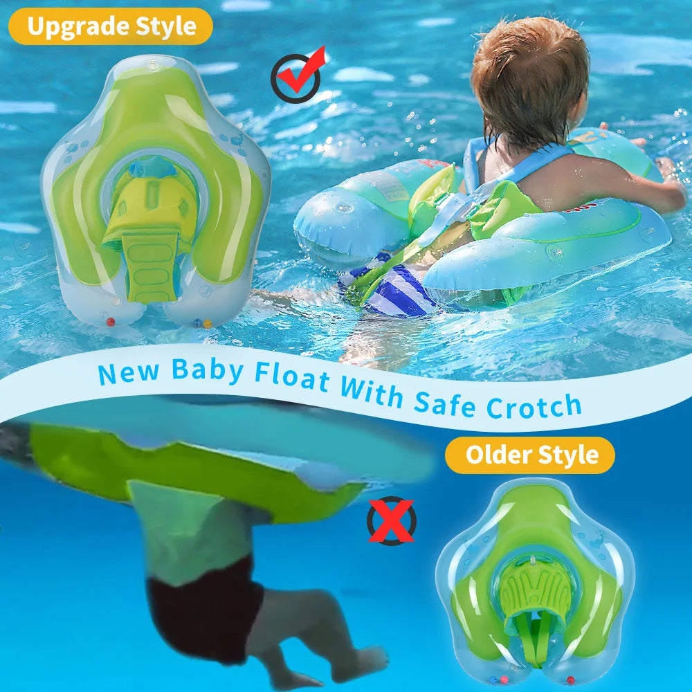 Inflatable Toys, Baby Swimming Float, Swimming Pool Mat, Sun Protection Canopy, Floating Ring Kids, Circle Bathing Summer Toy, Age 4-48 years Old - Toyigo