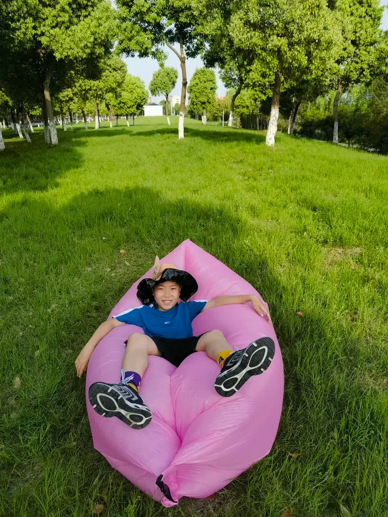 Inflatable Toy Sofa, Sleeping Bag for Outdoor, Portable Air Lazy Sofa Sleeping Bag, Camping, Hiking, Trekking Travelling Beach, Waterproof Furniture - Toyigo