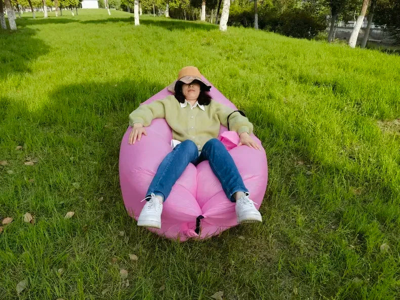 Inflatable Toy Sofa, Sleeping Bag for Outdoor, Portable Air Lazy Sofa Sleeping Bag, Camping, Hiking, Trekking Travelling Beach, Waterproof Furniture - Toyigo