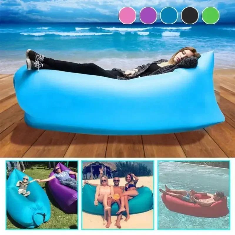 Inflatable Toy Sofa, Sleeping Bag for Outdoor, Portable Air Lazy Sofa Sleeping Bag, Camping, Hiking, Trekking Travelling Beach, Waterproof Furniture - Toyigo