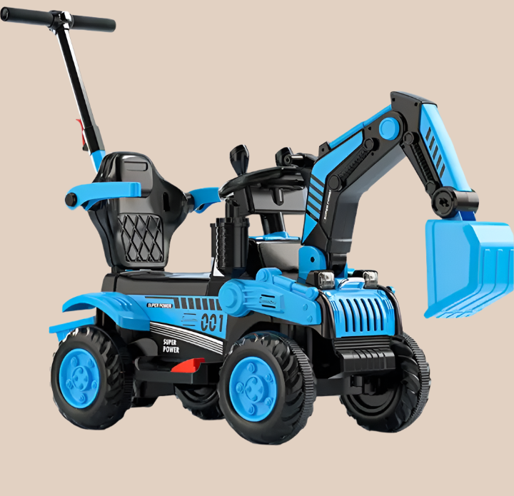 Kids Ride-On Excavator Tractor with Battery Option - Electric Construction Toy Car