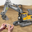 1/20 Scale Remote Control Metal Excavator Toy – 2.4GHz, 11-Channel Die-Cast RC Construction Vehicle, Perfect for Kids & Compatible with Huina