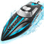 Vector30 Mini Self-Righting RC Pool Boat – 20MPH Racing Boat for Kids and Adults (Black)
