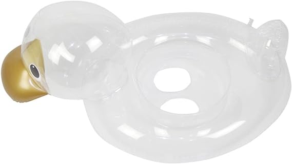 Baby Pool Float, Transparent Duck swmming Seat, Inflatable Swimming Ring Trainer, Bathtub Toy for Baby, Transparent Duck Swimming Ring, Swim Circle Floating Duck Seat Pool Toys - Toyigo