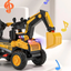 Kids Ride-On Excavator Tractor with Battery Option - Electric Construction Toy Car